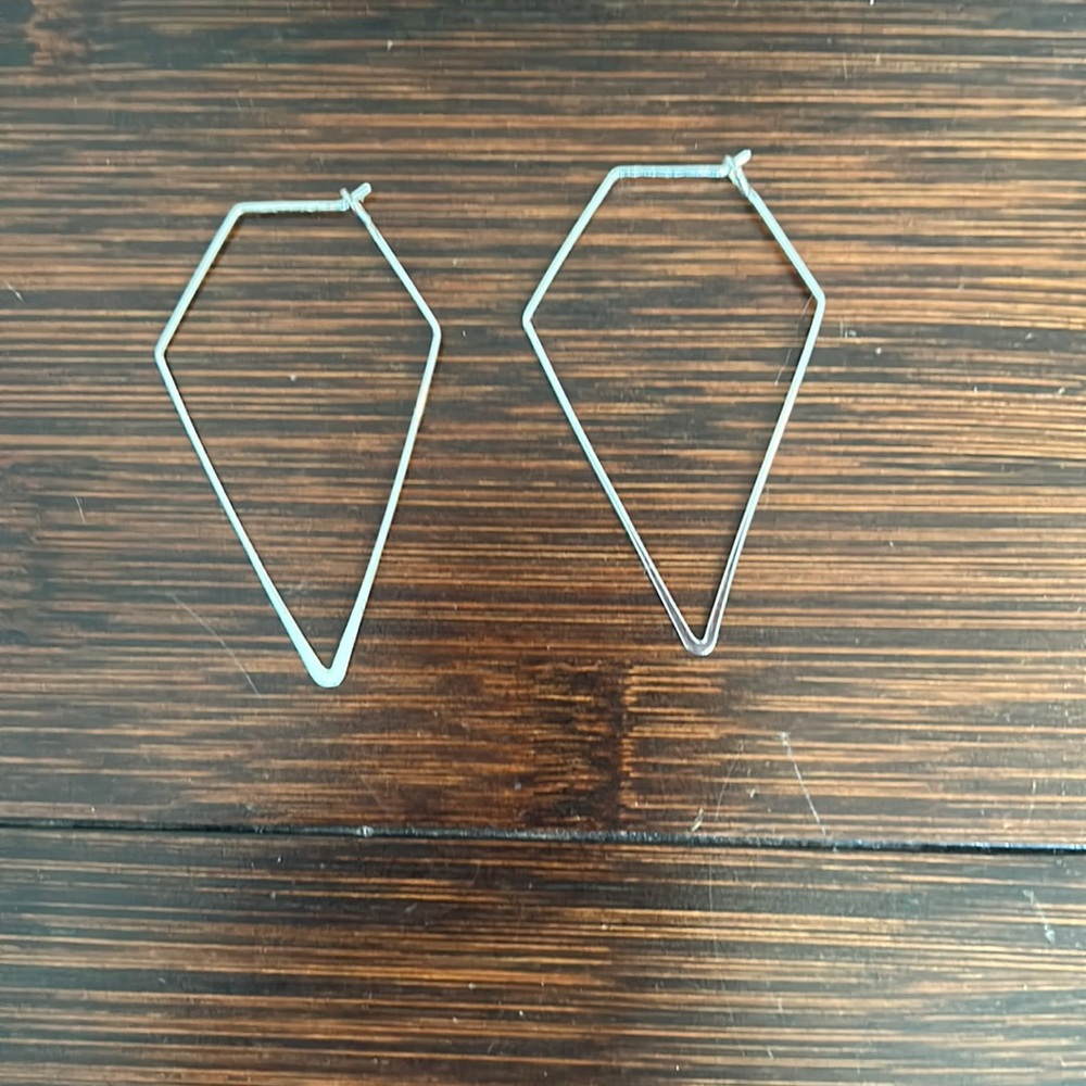 Dangle geometric silver earrings
